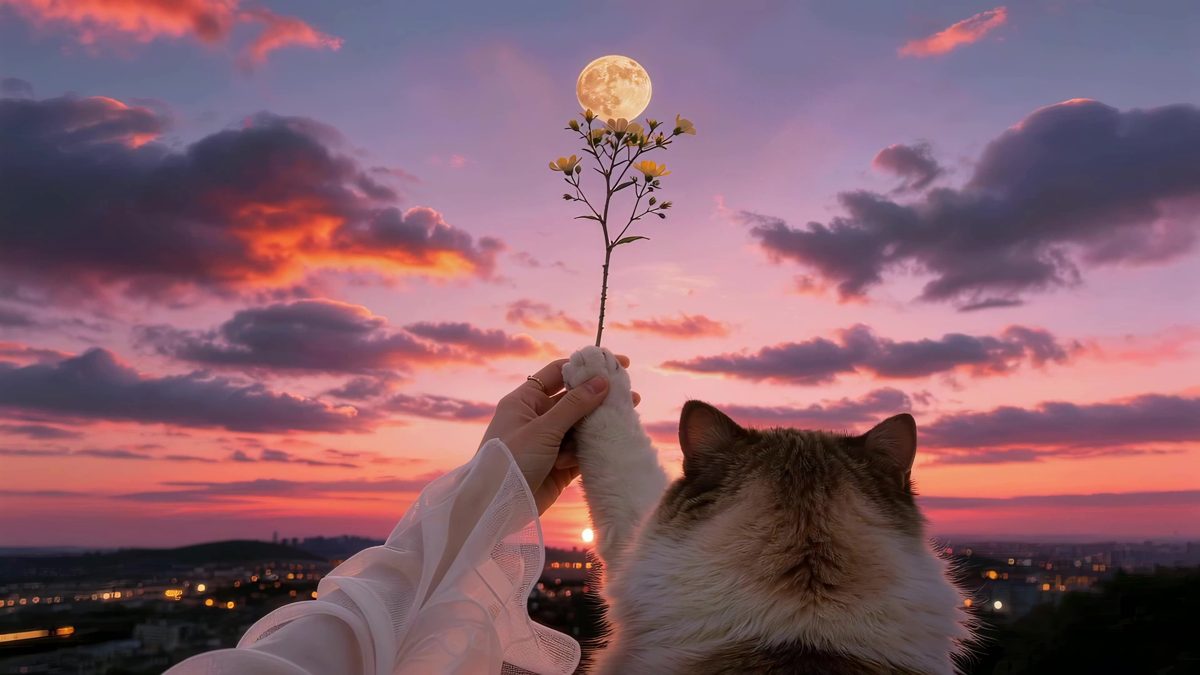 夕阳下的浪漫