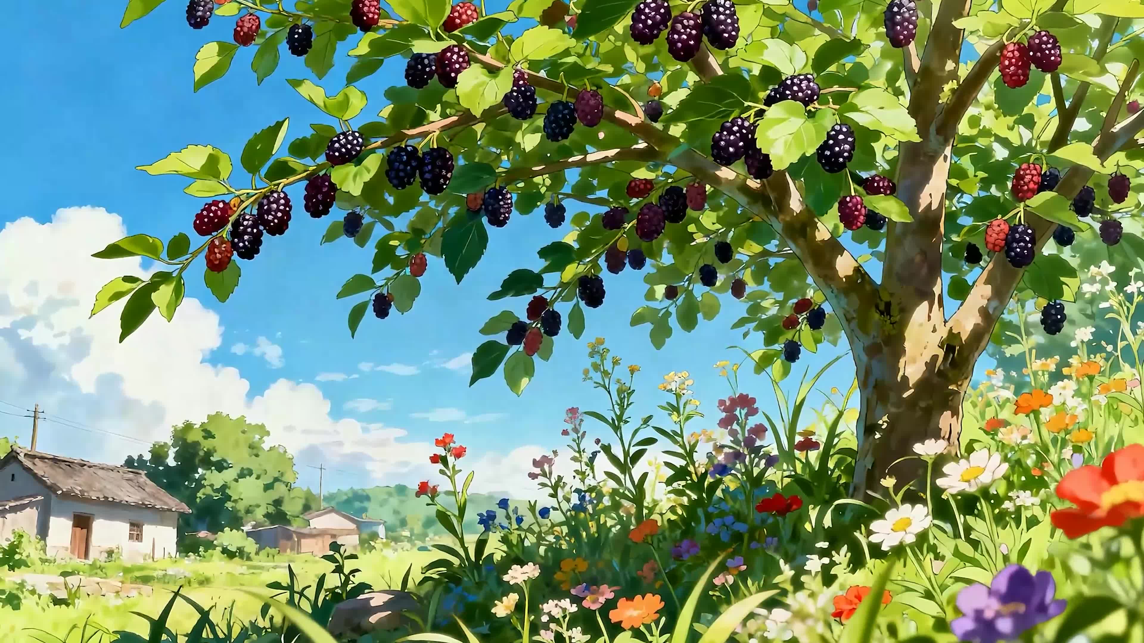 白云树木