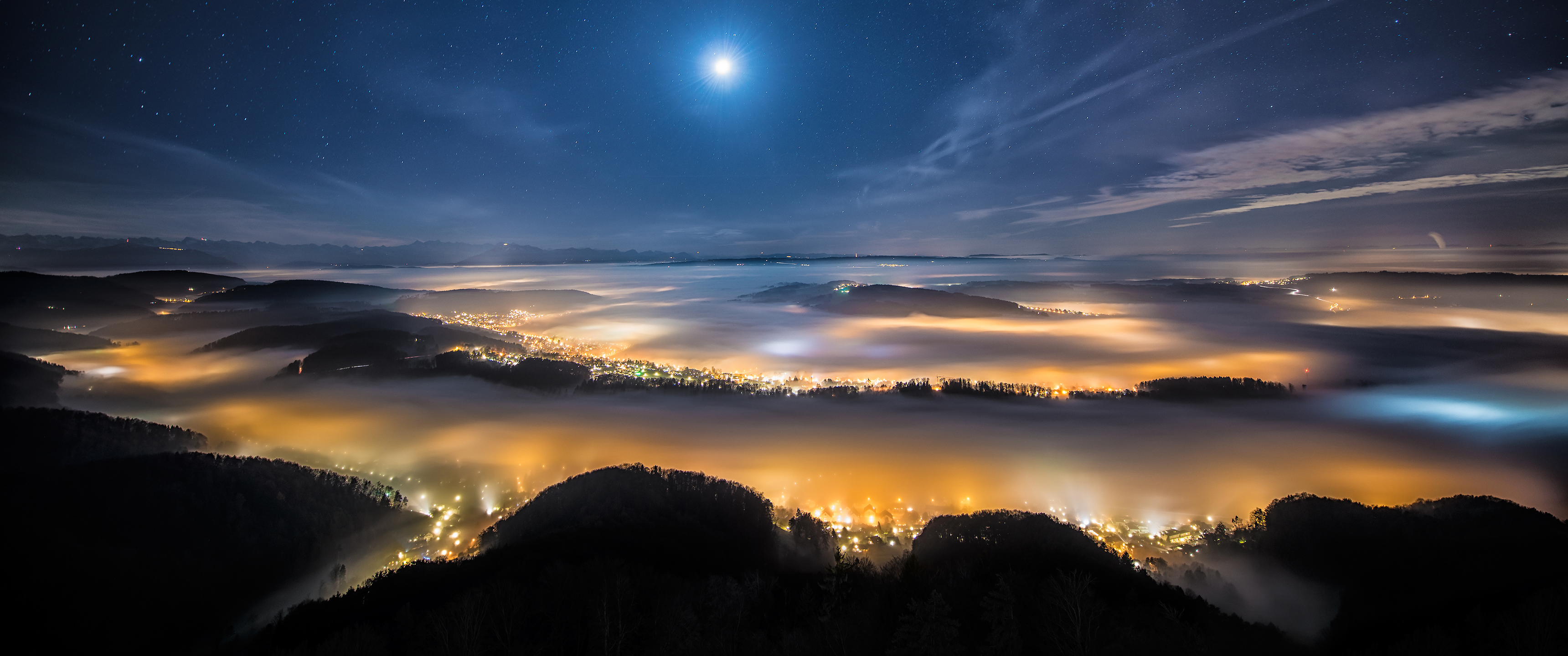 瑞士高山高峰夜晚天空风_19510