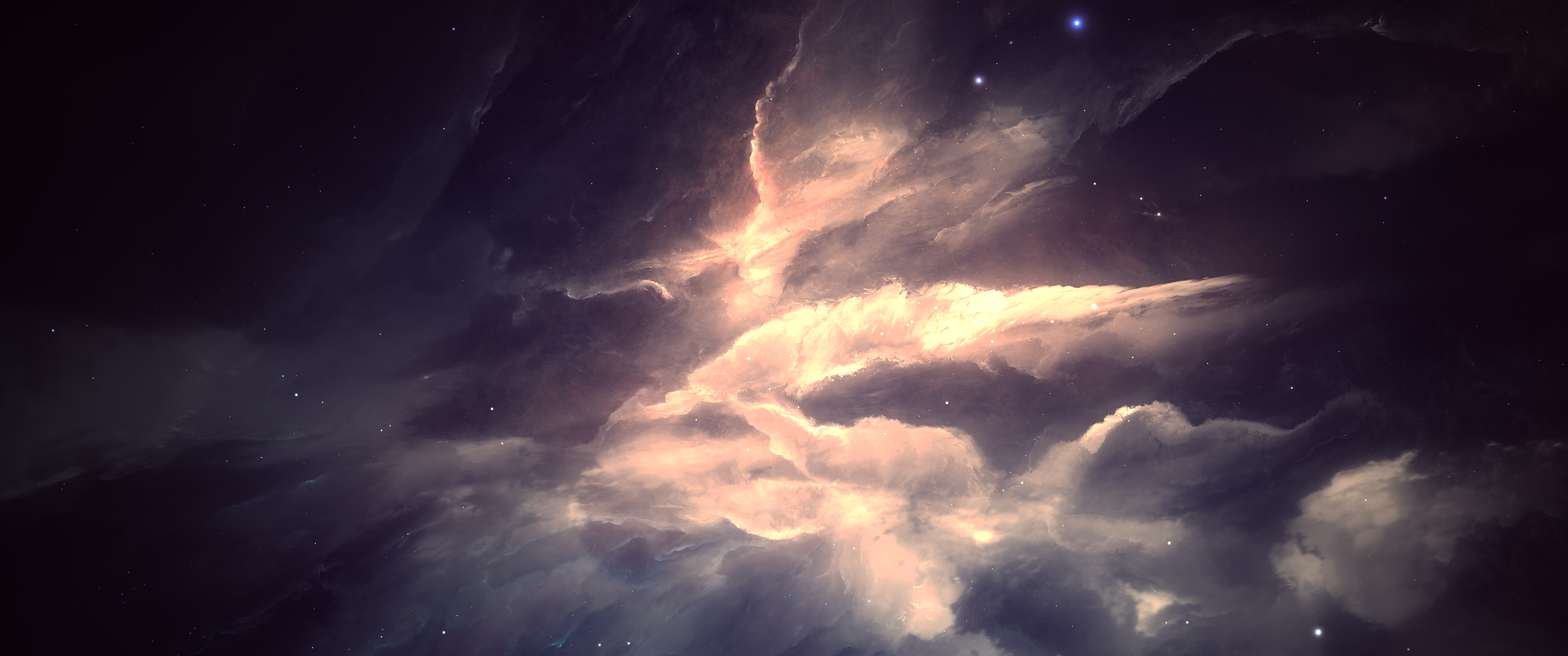 神秘星云3440x1440壁纸_14926