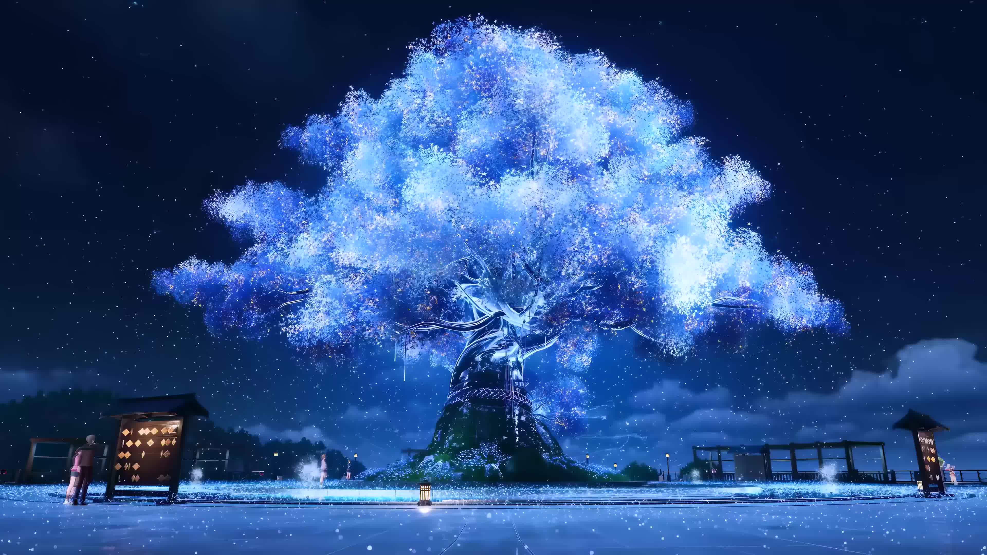 异环-蓝色樱花树