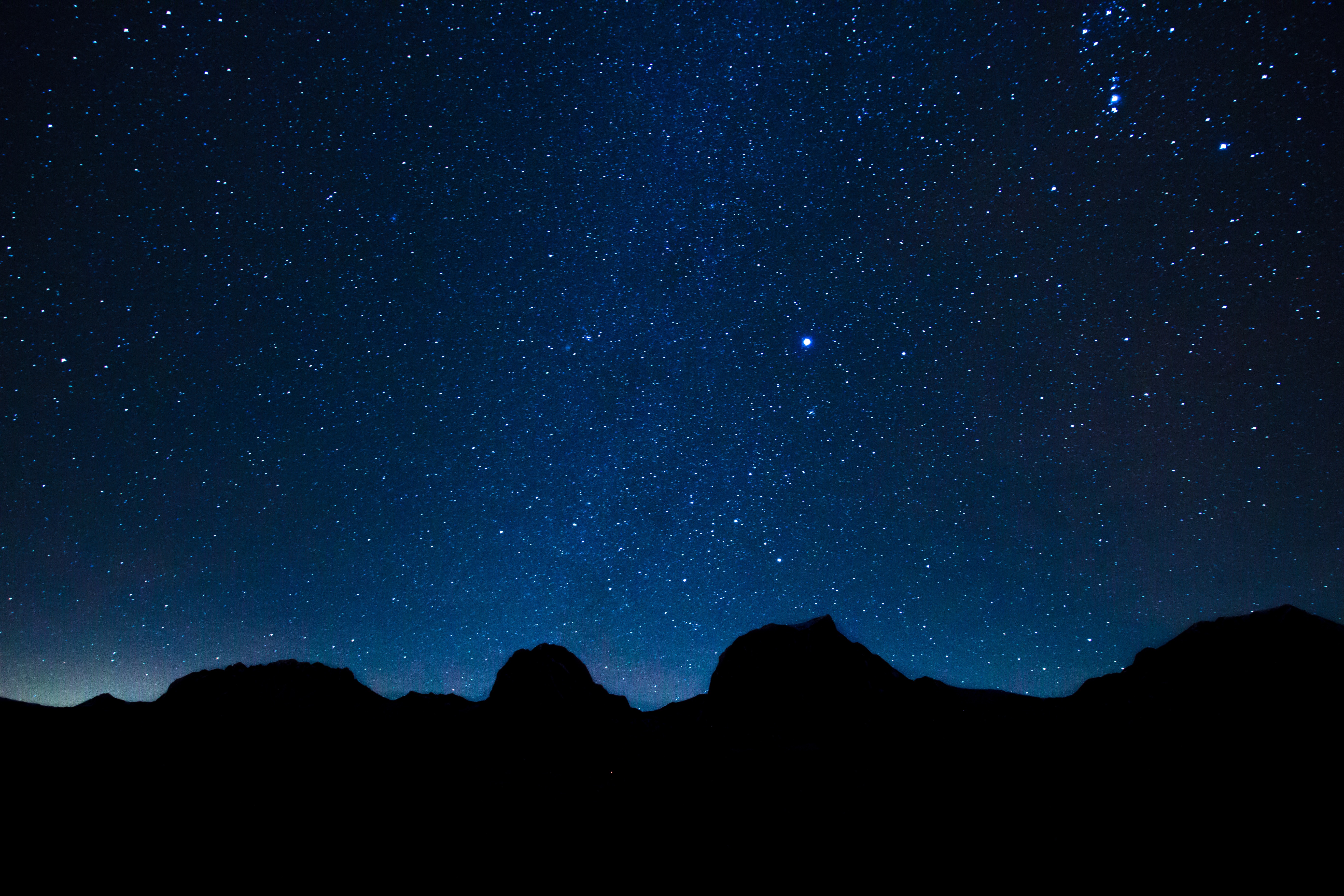 繁星点点的天空 山 傍晚_11167