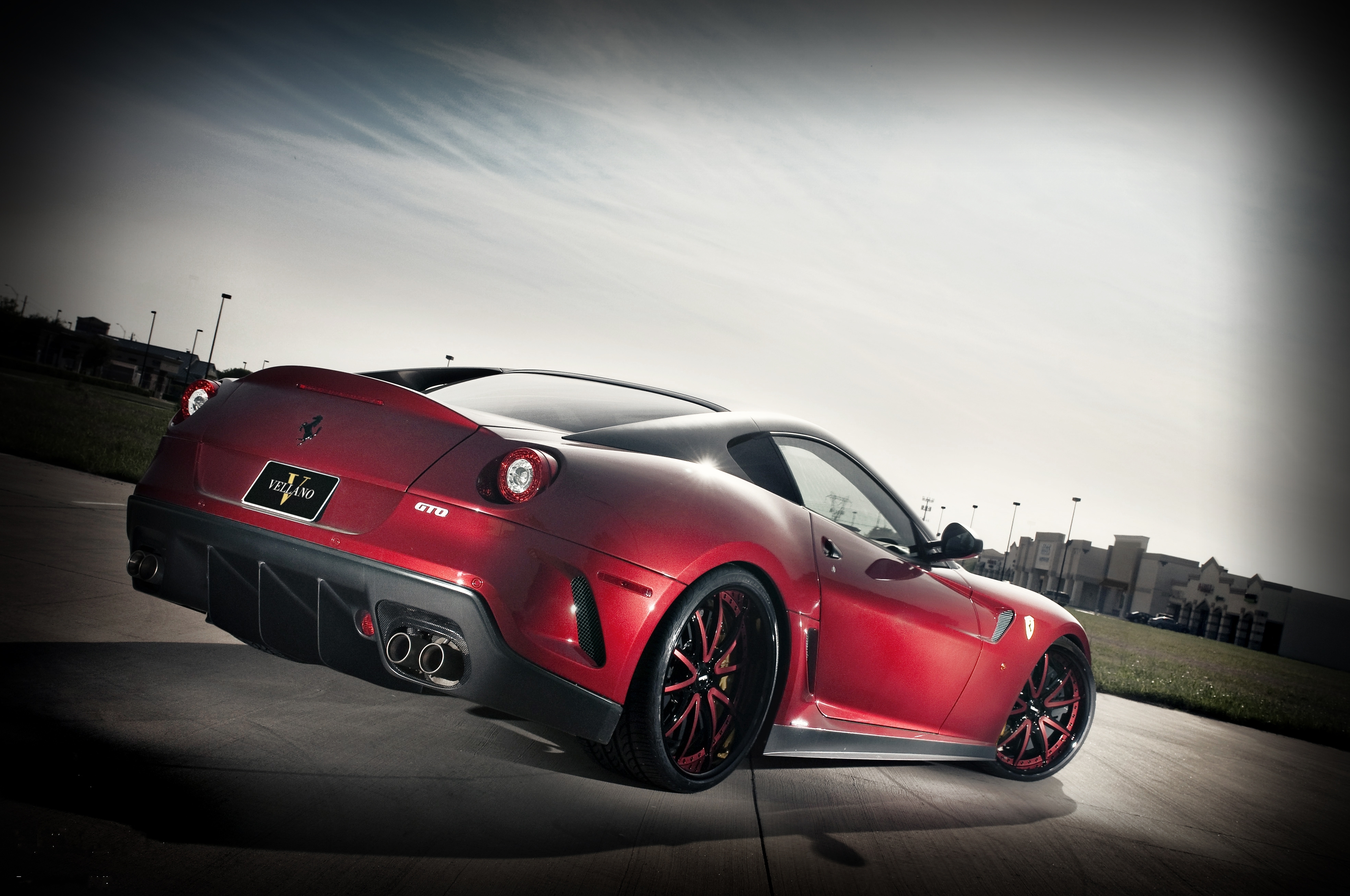 红色法拉利599 GTO 跑车_9608