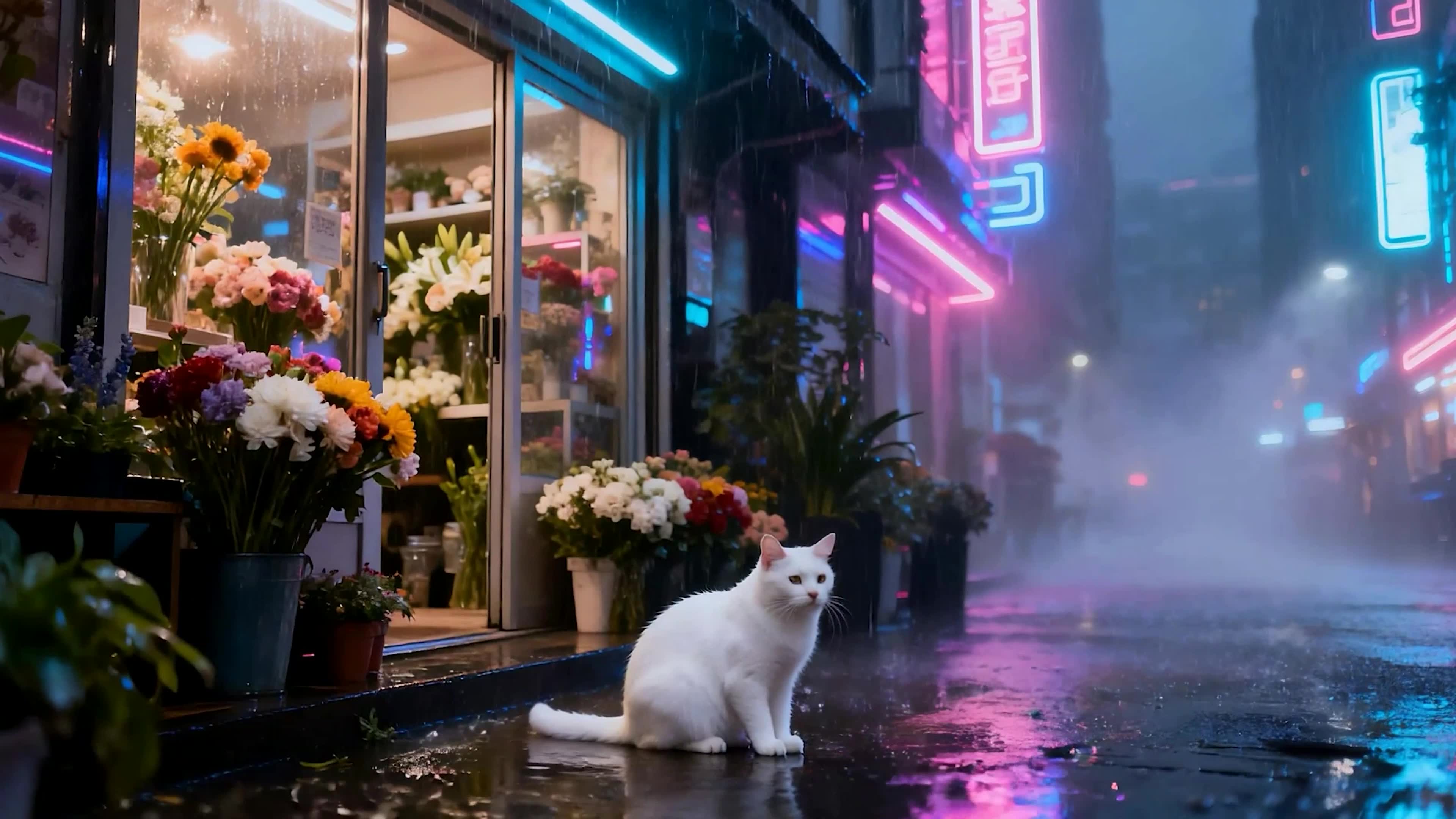 雨天猫咪