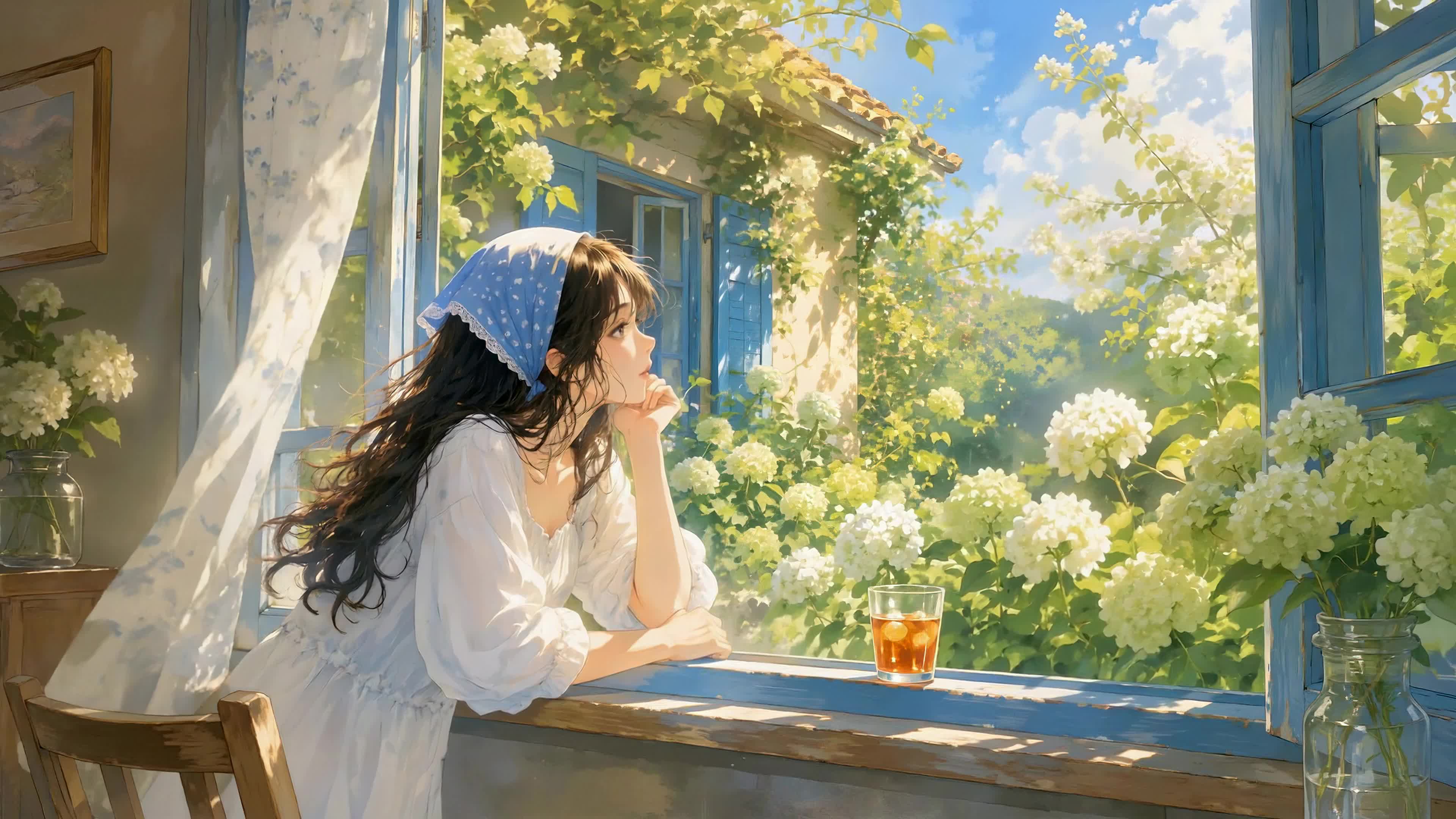 窗边闲望的午后