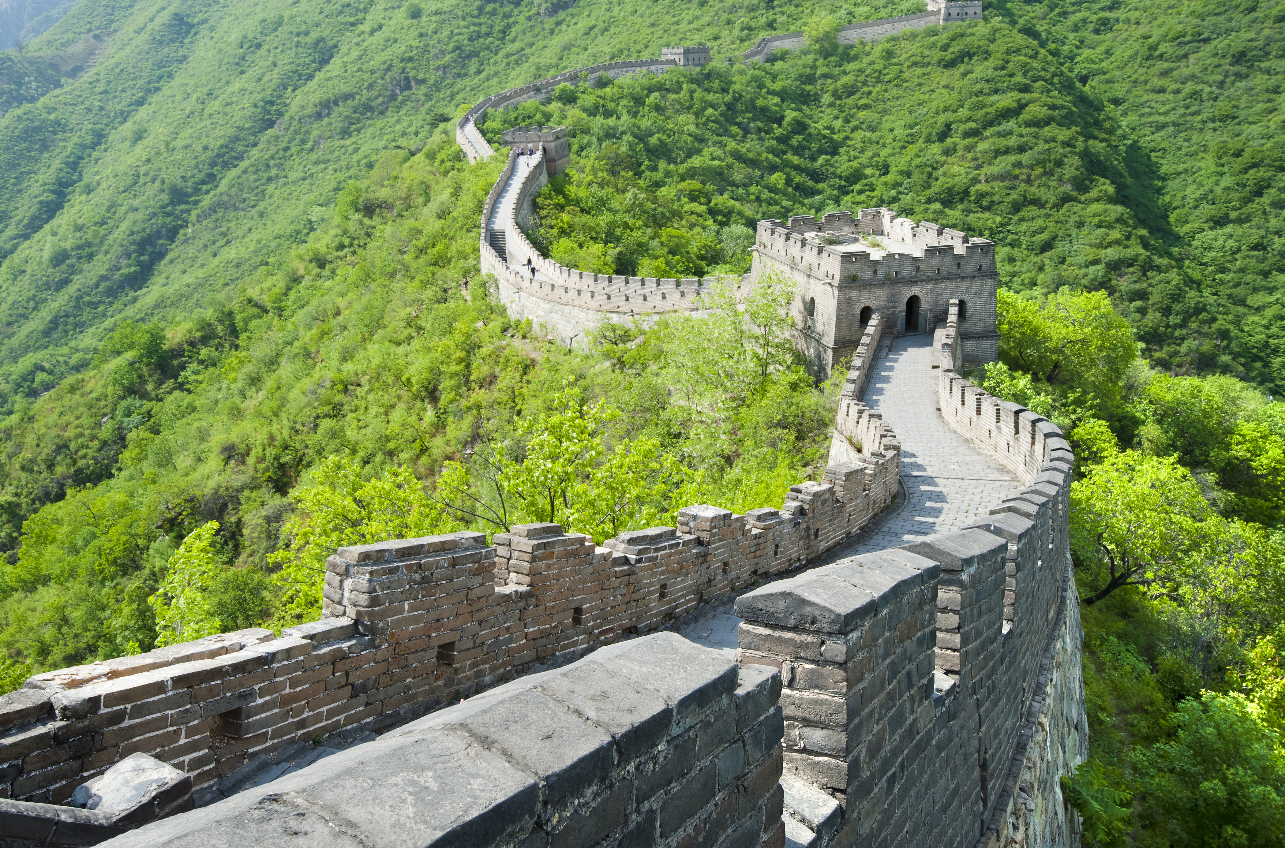 绿色的长城风景4K壁纸_9641