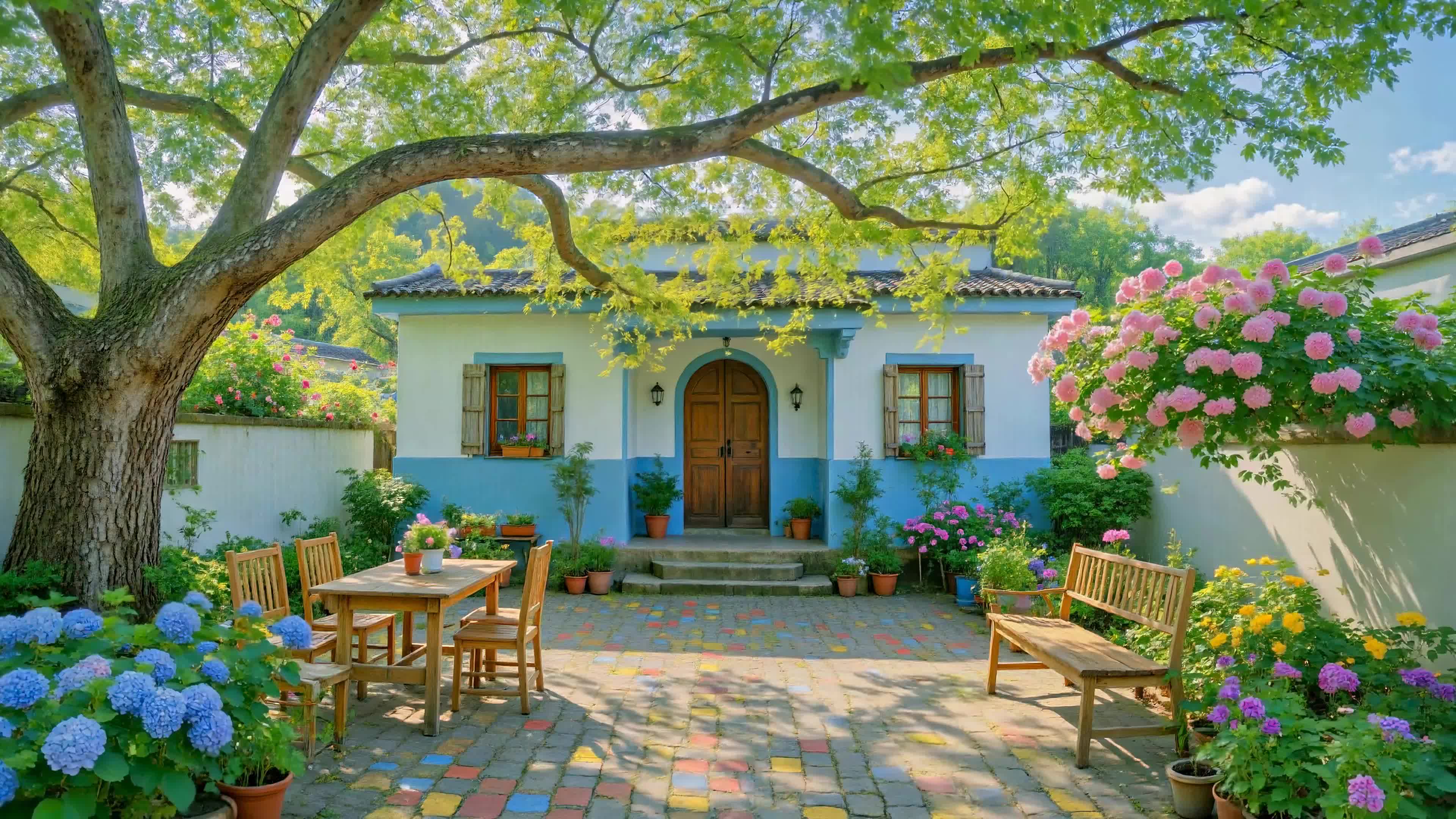 静谧花香小院