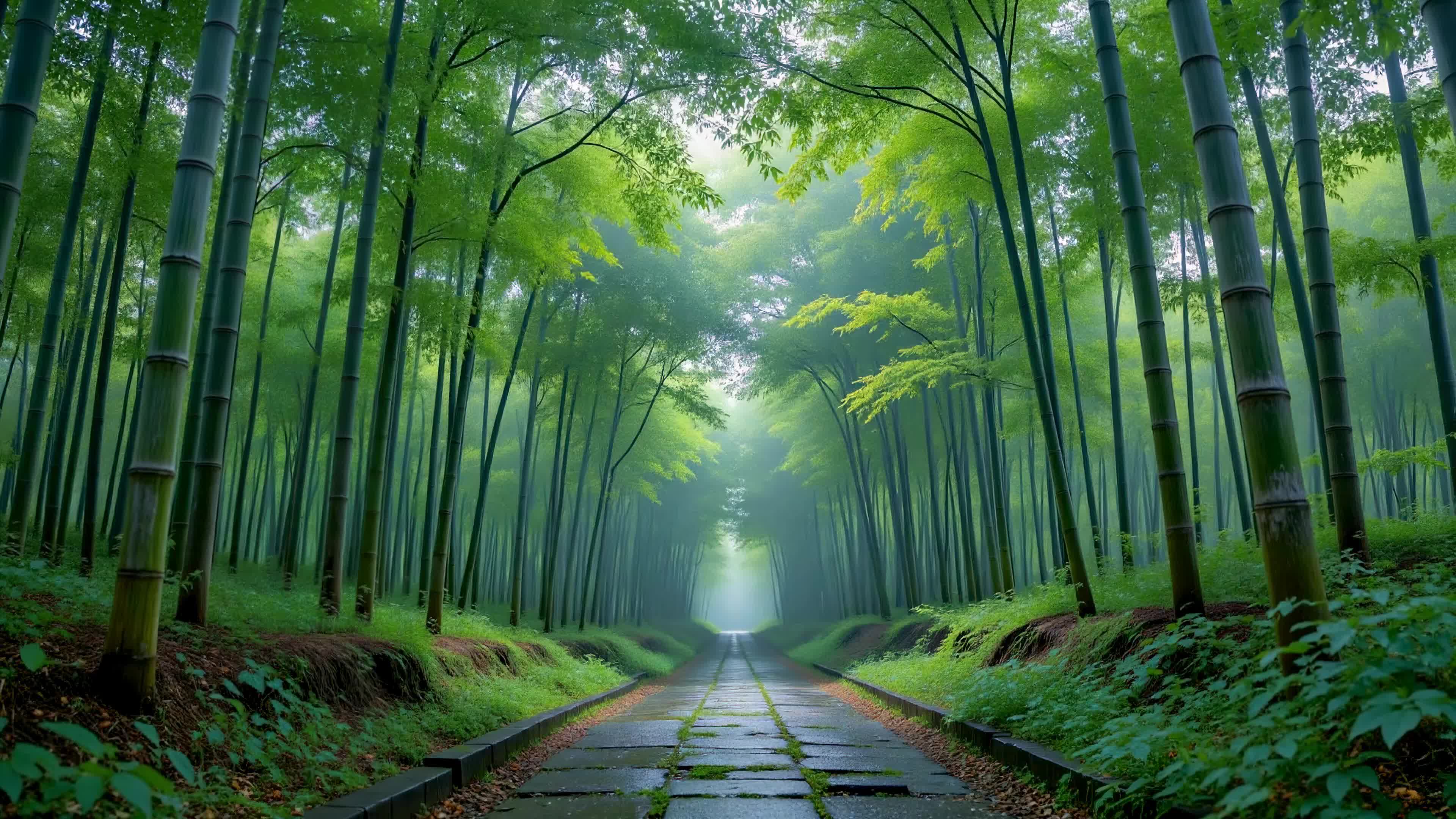 清幽竹林小径