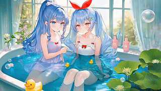 浴缸里的清凉夏日