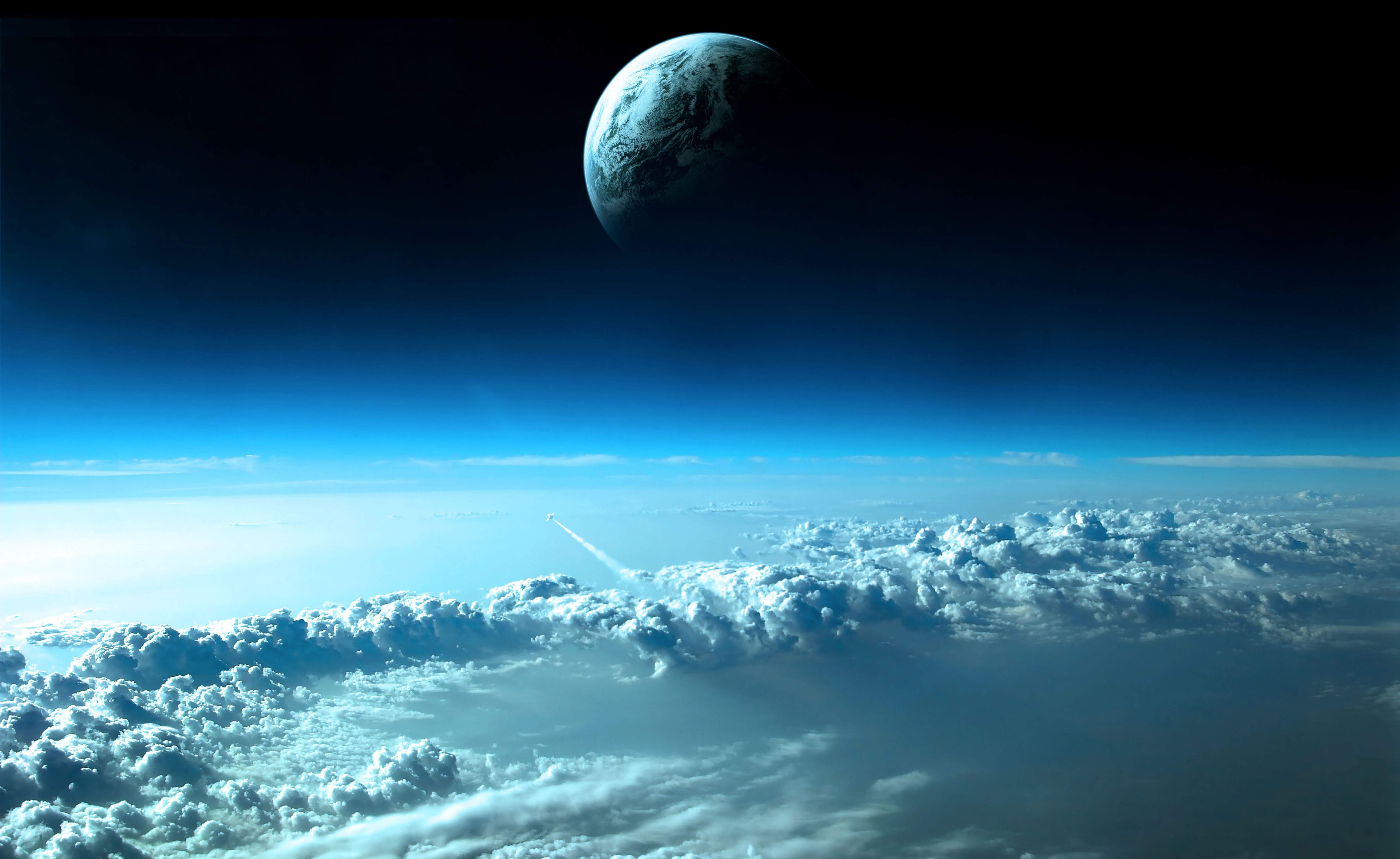 美丽的太空月球5k高清壁_6121