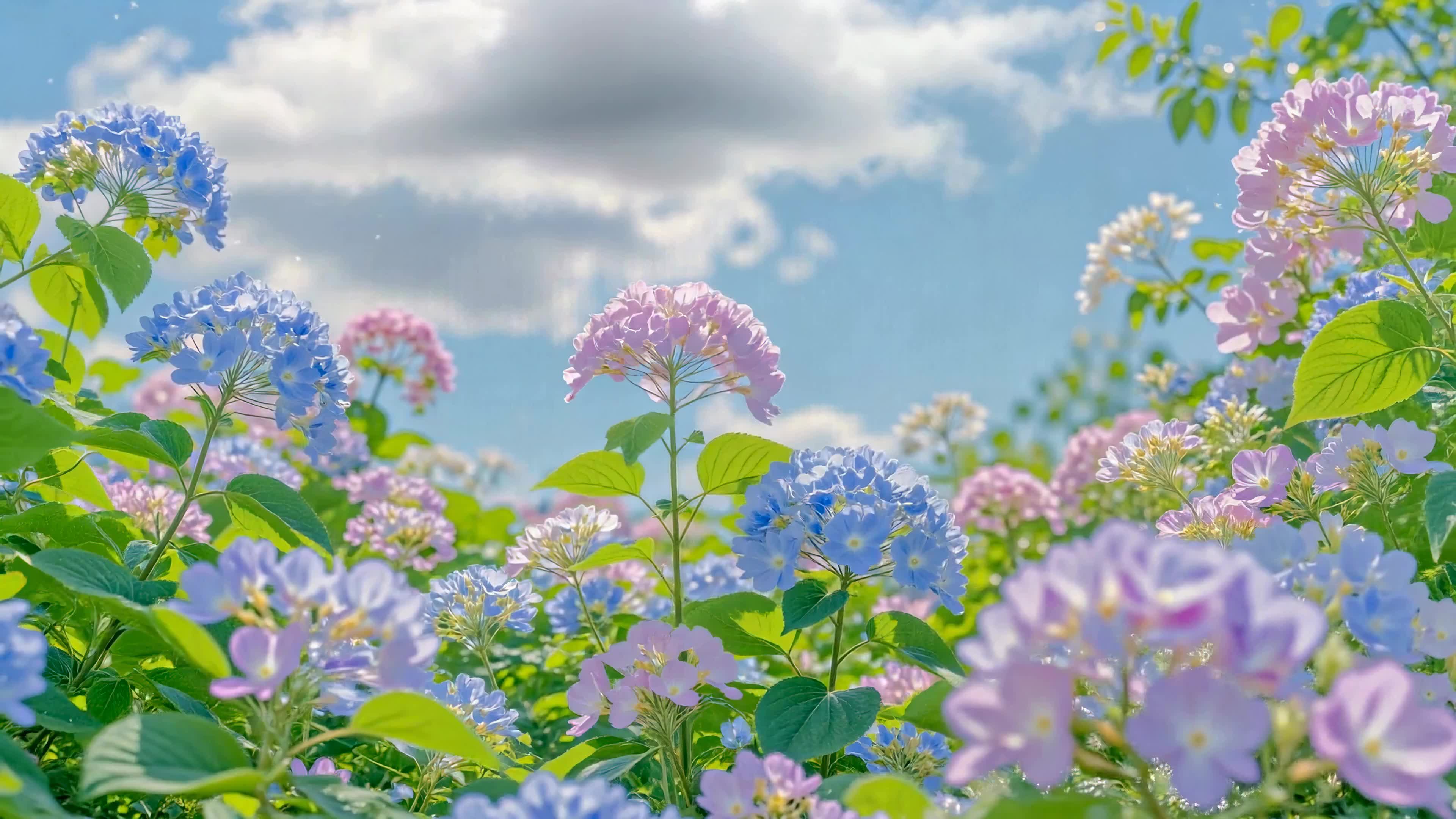 晴空绣球花田