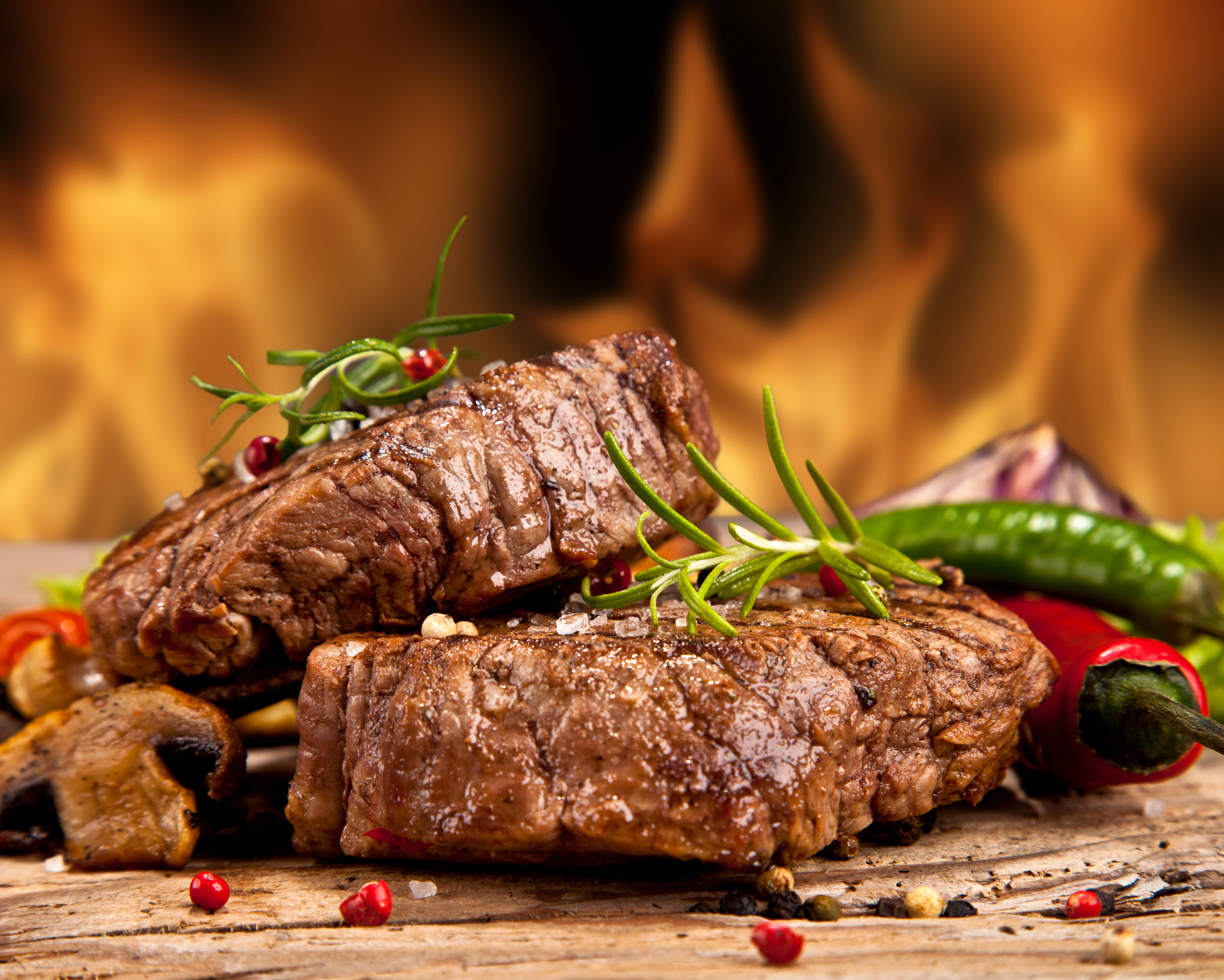 美味的烤肉 辣椒 胡椒_4445