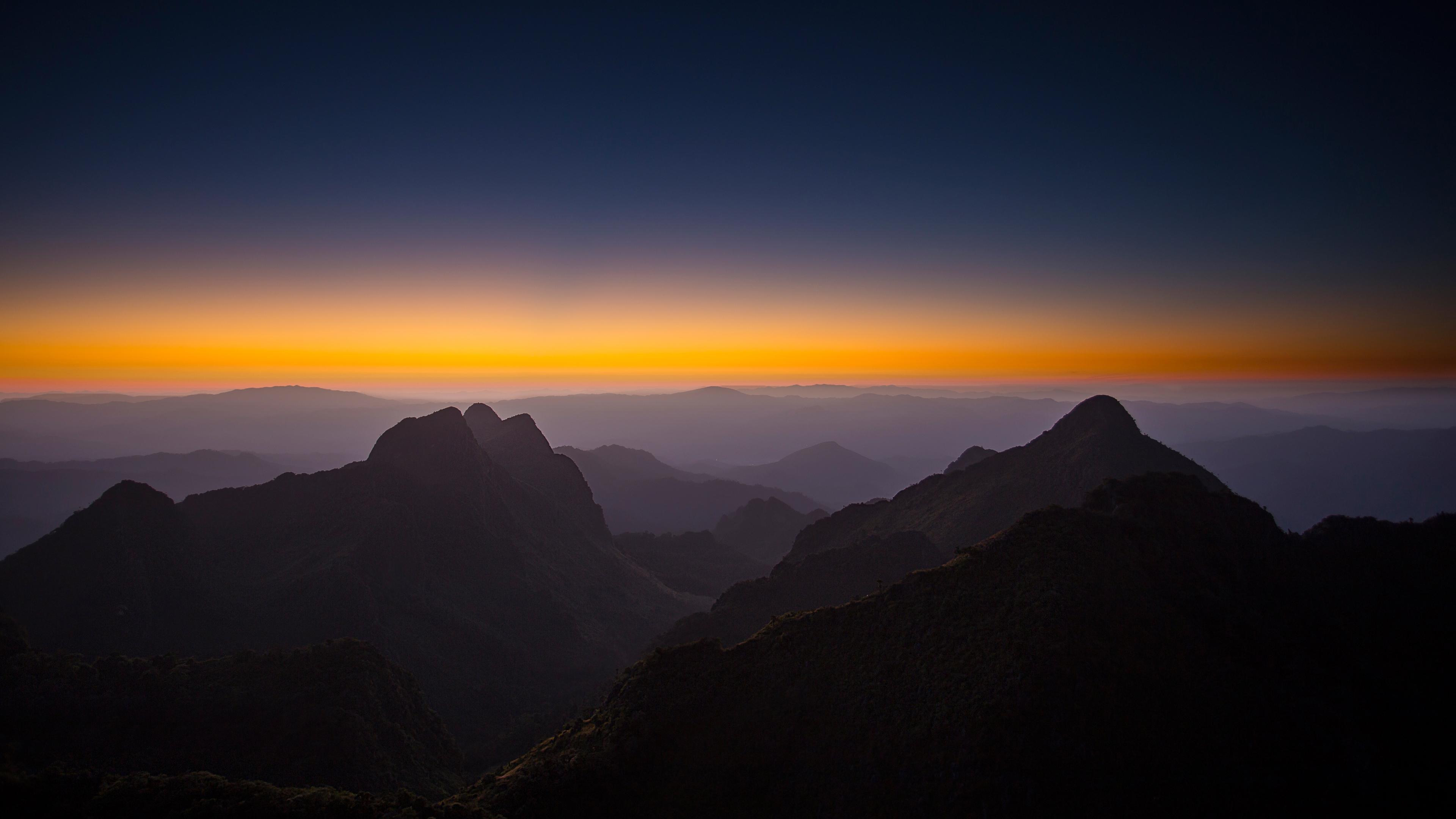 自然,山,日落风景4k壁纸_17631