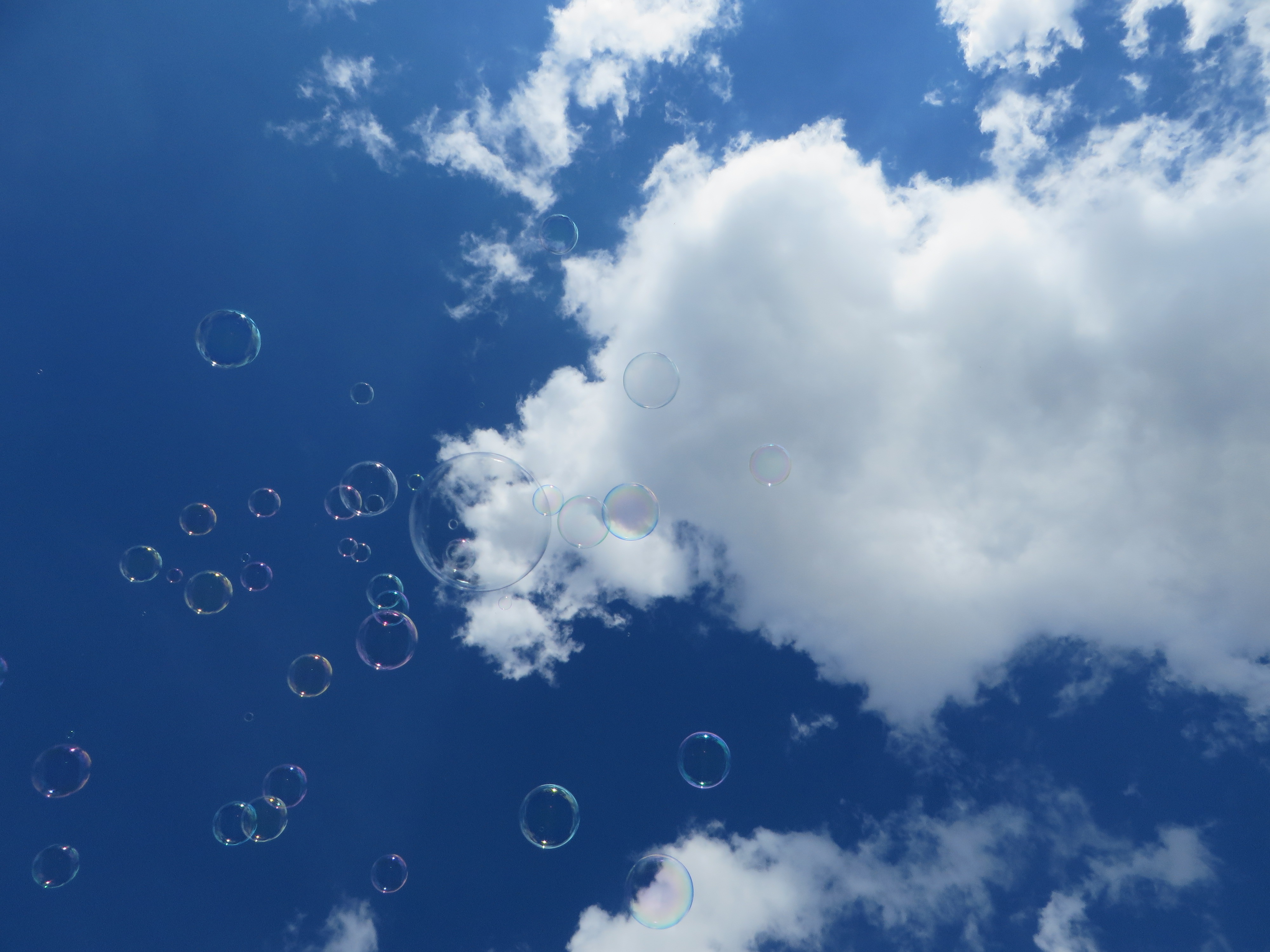 蓝色天空 云 泡沫 4K壁_7967
