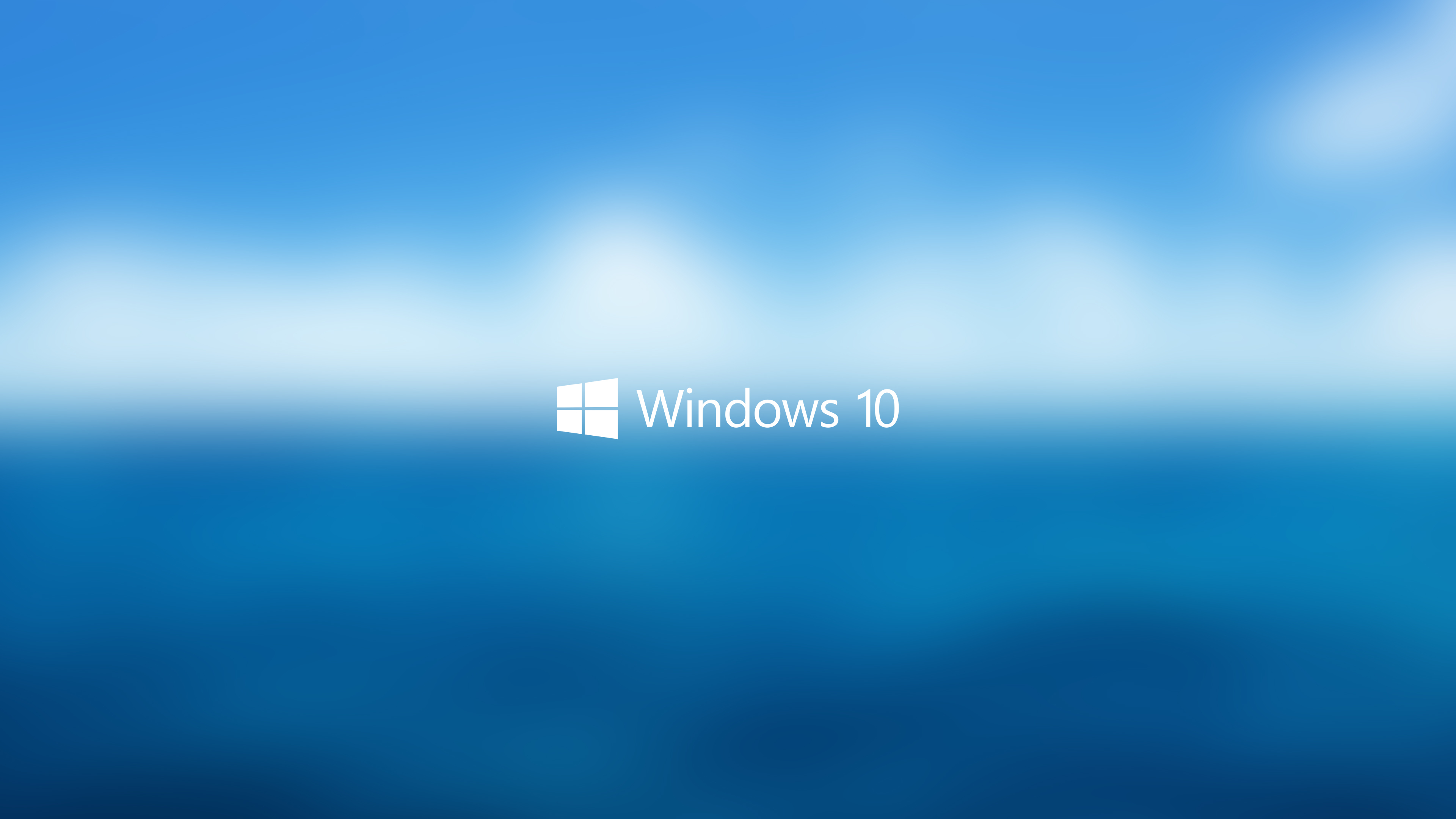 蓝色天空 水 Windows10_8378
