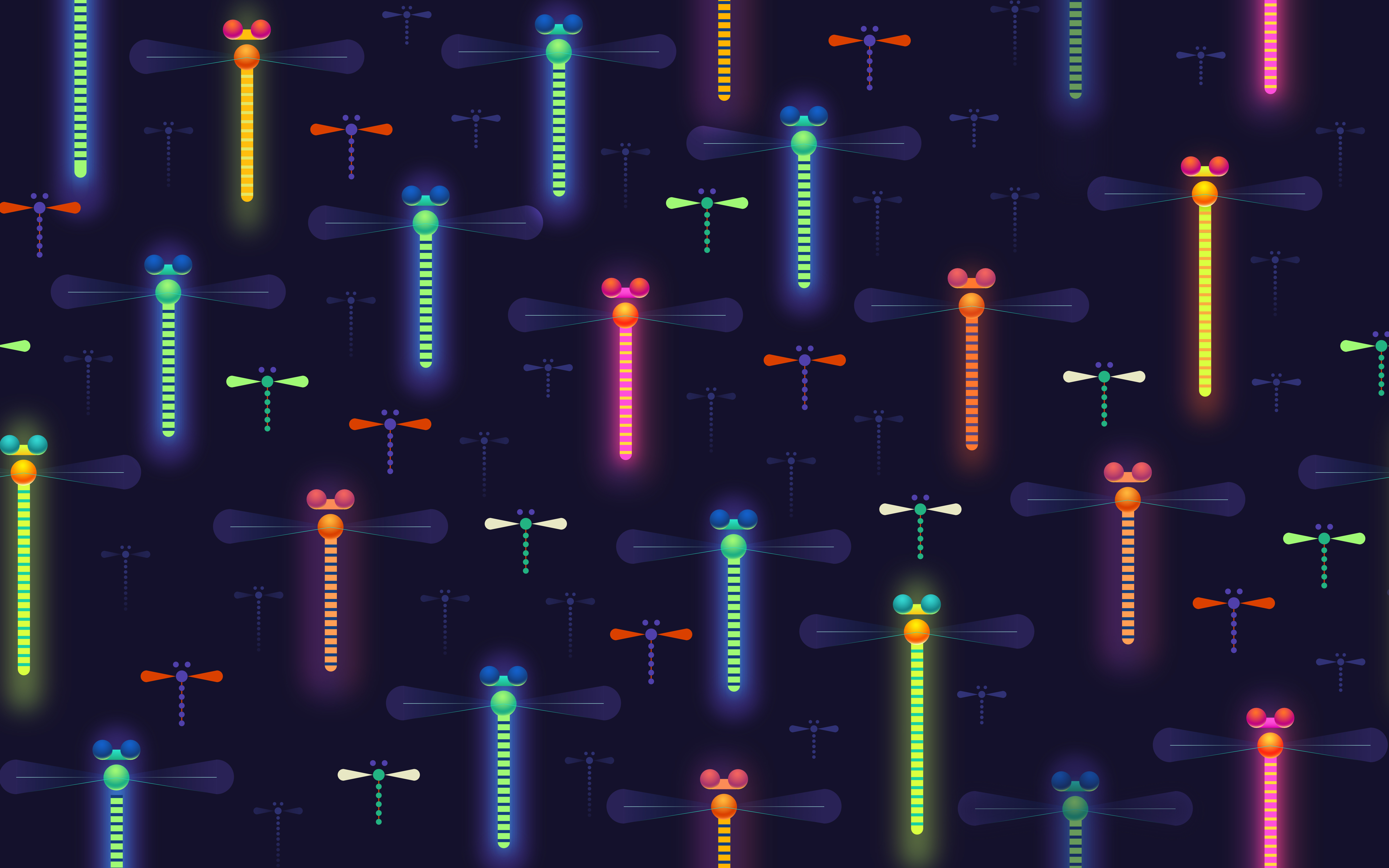 蜻蜓矢量背景5K图片_20301