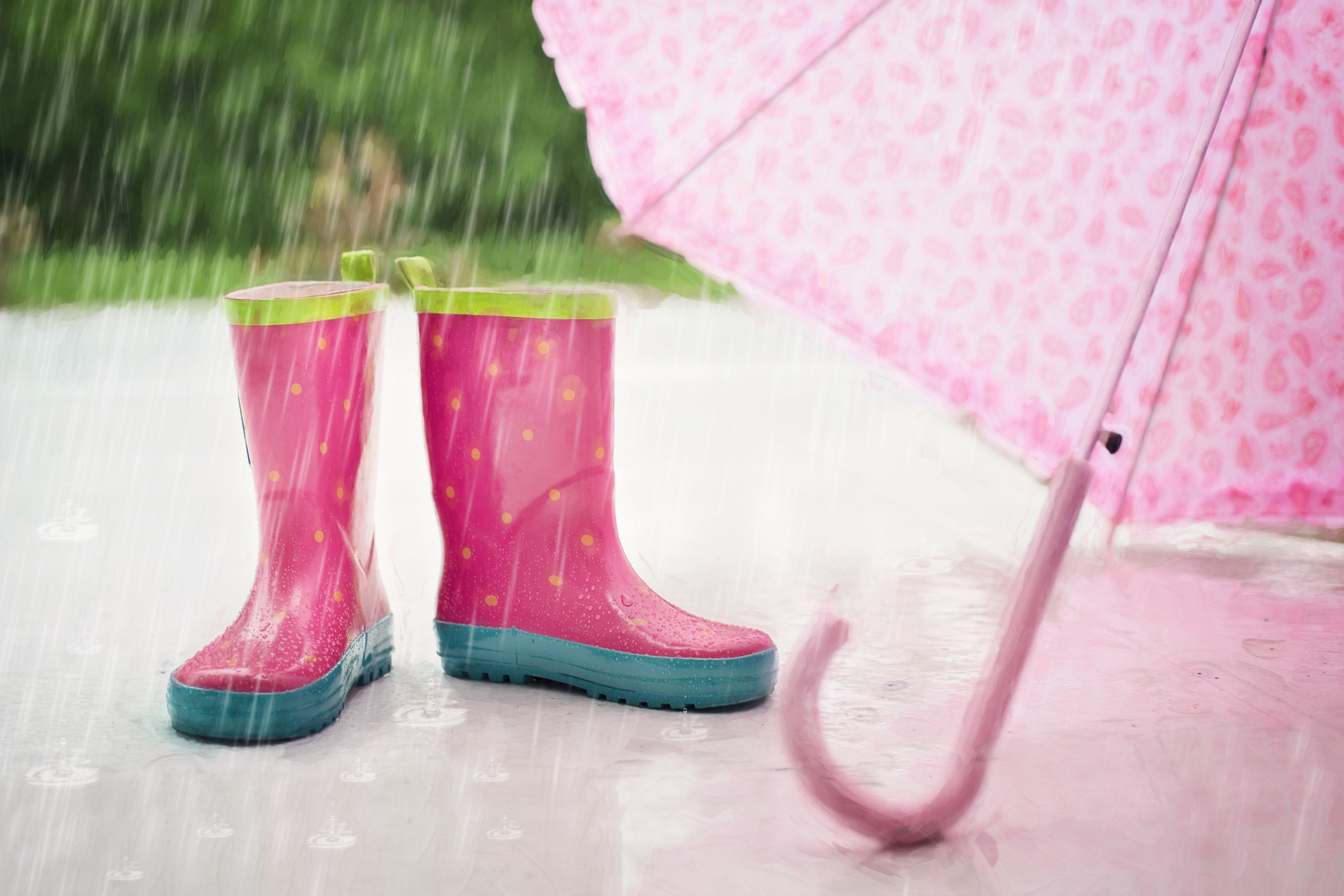 雨鞋 下雨 雨伞 夏天 4K_13549
