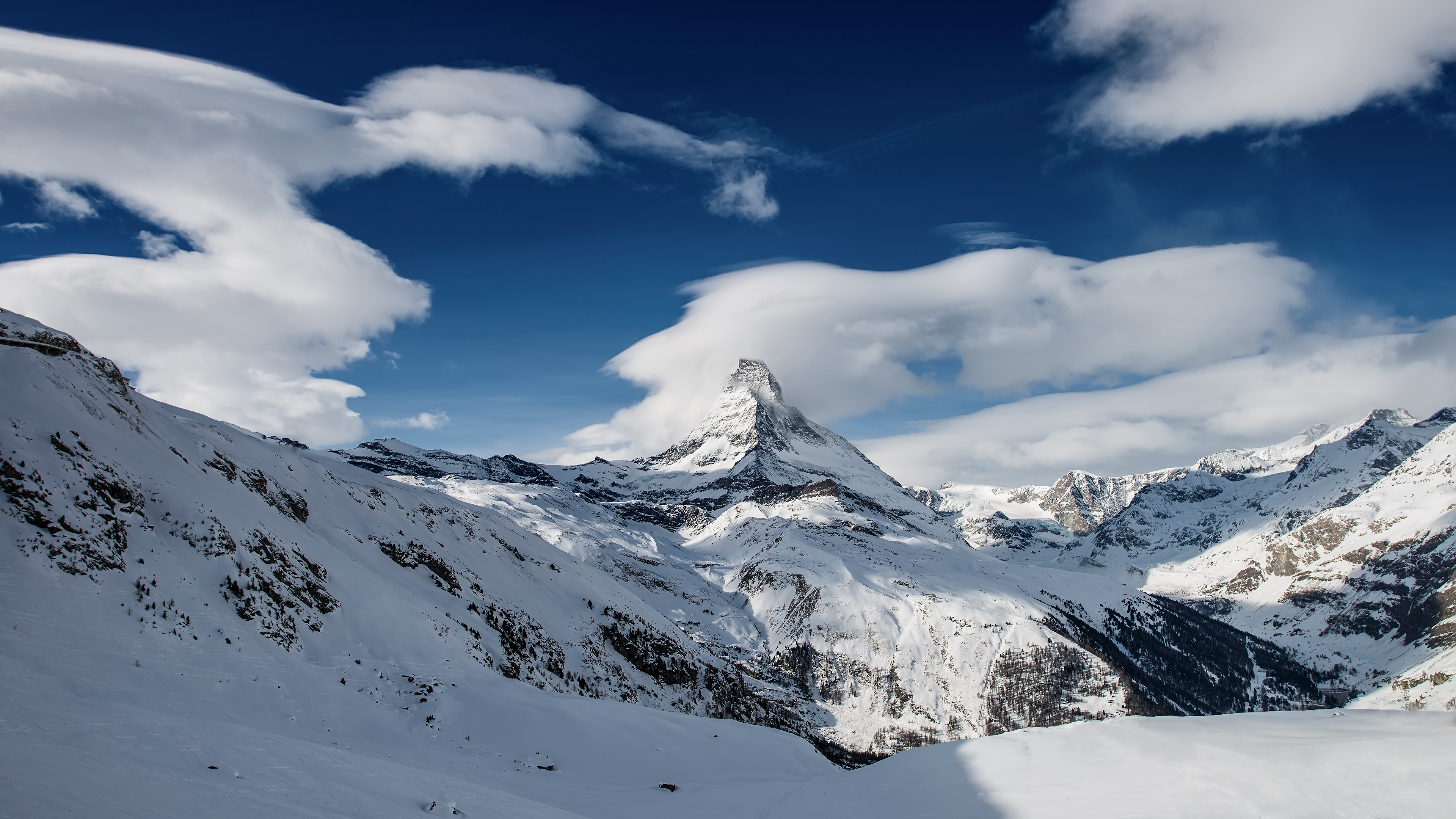 马特宏峰的雪锥风景4K壁_12459