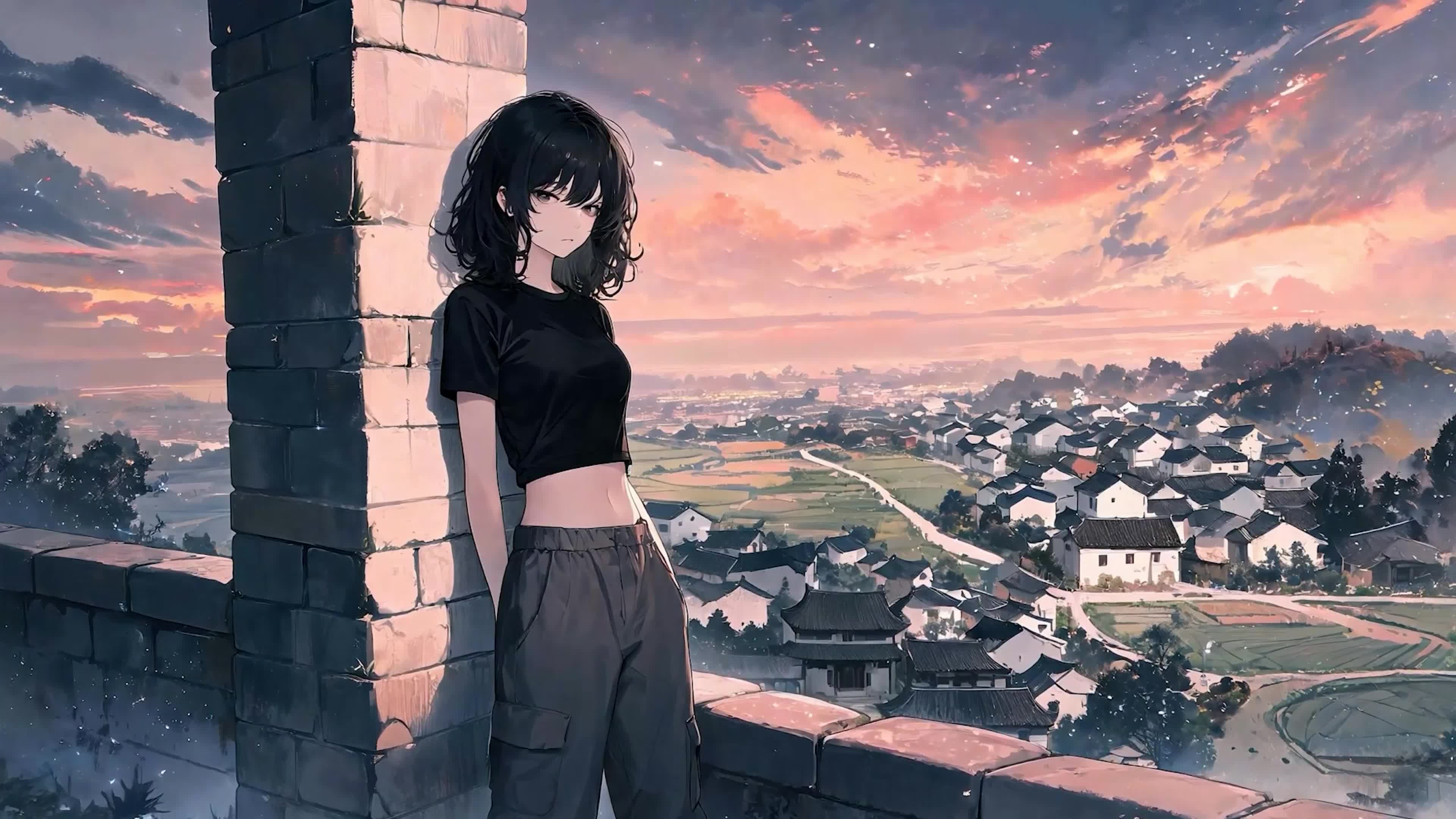 晚霞女孩