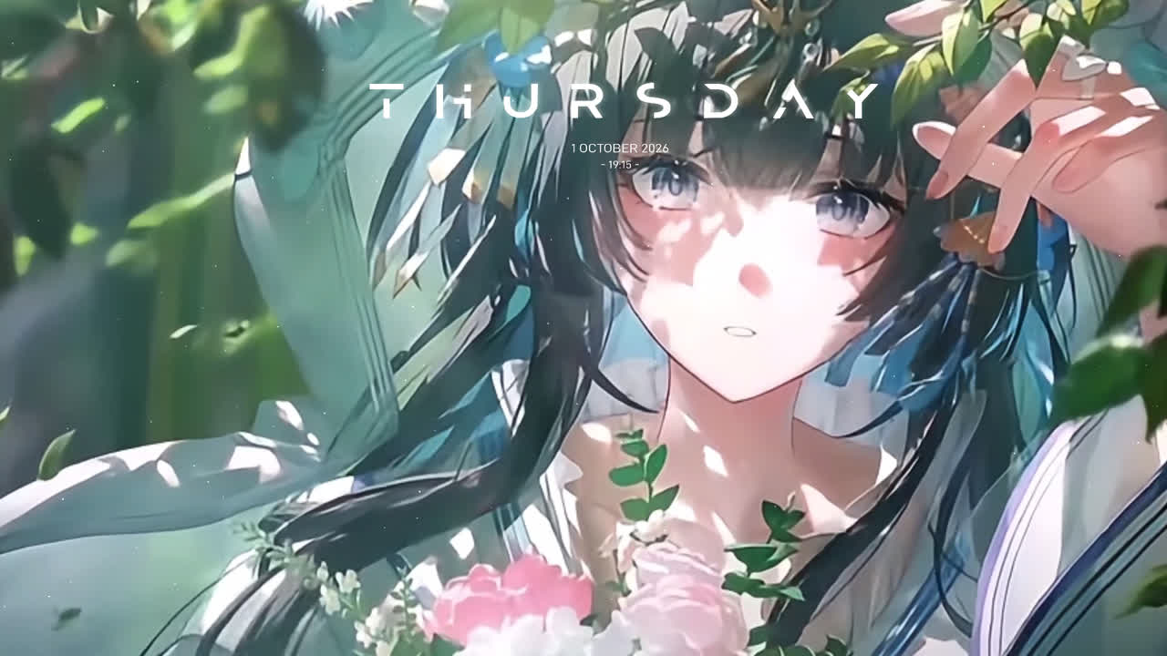 林间拾花少女-4K