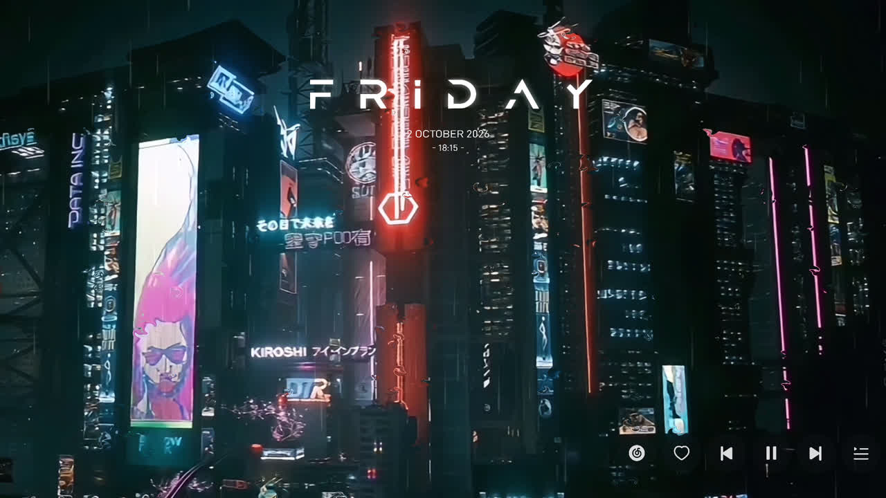 赛博都市的夜雨-4K 动态壁纸