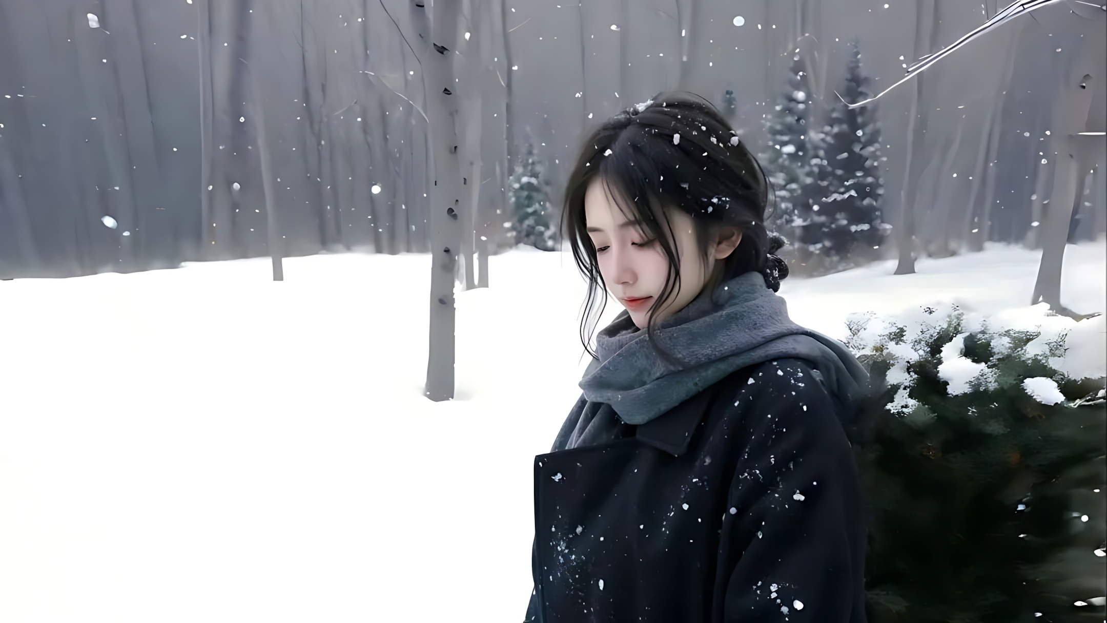 美女人像-冬季写真