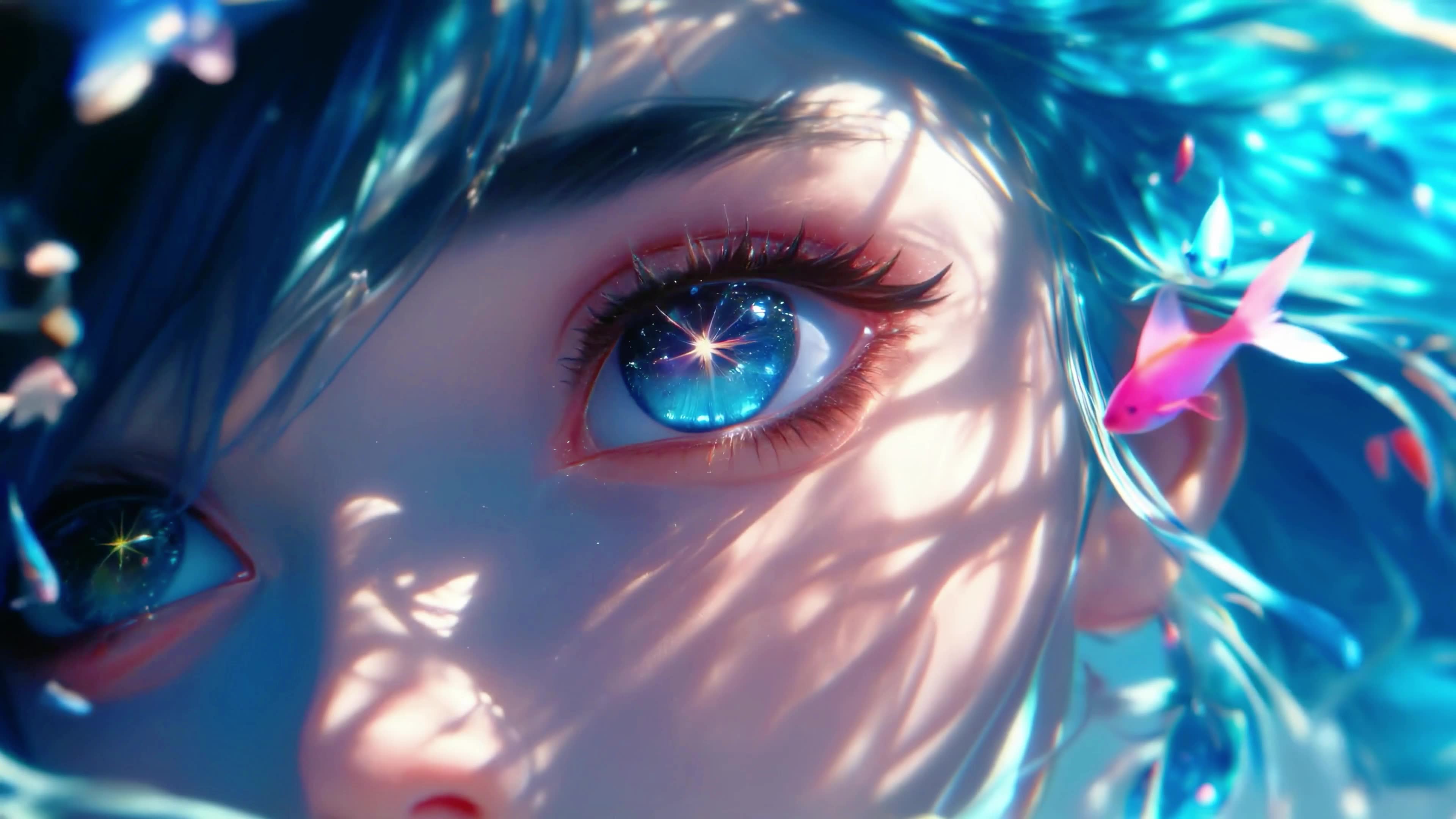 蓝色海洋眼睛