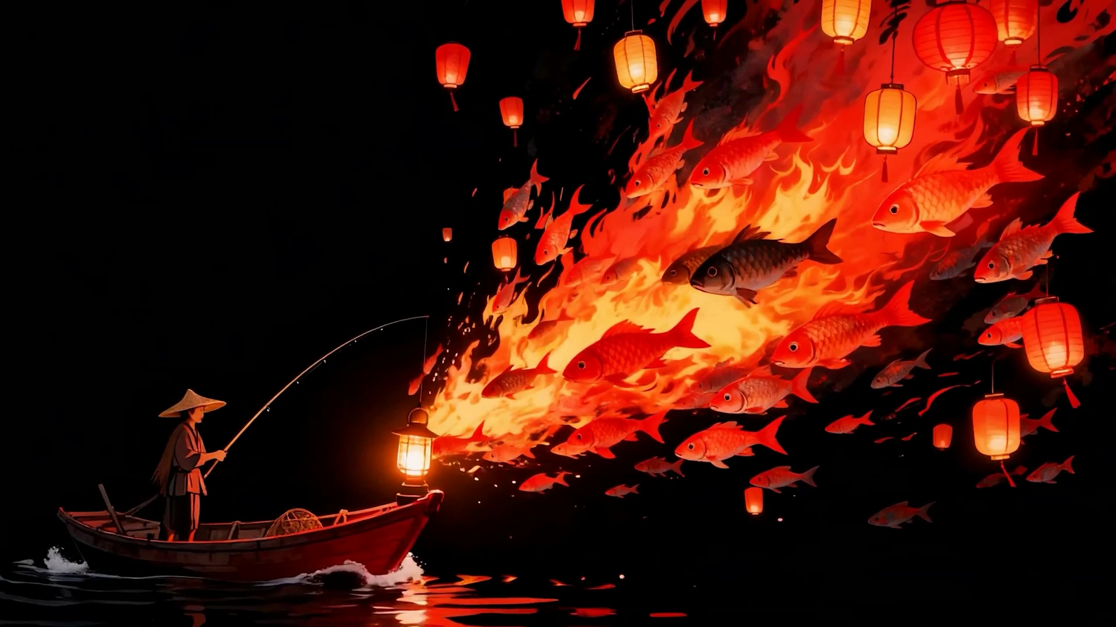 夜景灯火喜庆