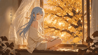 窗边少女·【满窗银杏·动态壁纸】