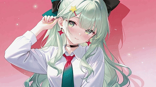 浅绿长发元气少女