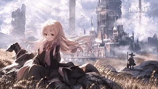[溶图-可自定义制作】灰之魔女伊蕾娜・荒城遥望(支持日历时间天气音频响应)