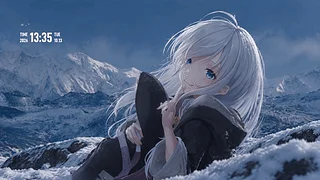 [溶图-可自定义制作】灰之魔女伊蕾娜・雪山落雪(支持日历时间天气音频响应)