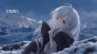 [溶图-可自定义制作】灰之魔女伊蕾娜・雪山落雪(支持日历时间天气音频响应)