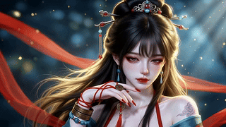 古风黑发少女
