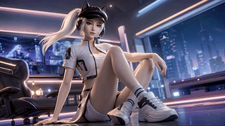 霓虹电竞房少女露娜