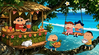 夏日海边鲜果小聚