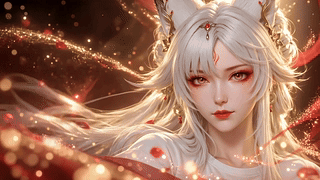 赤焰白发狐姬心月狐